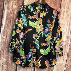 Lauren Ralph Lauren Vibrant Paisley Button-Down Shirt